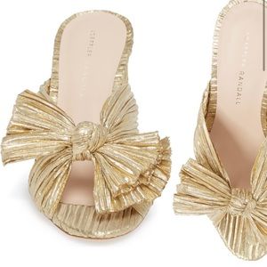 Penny Knotted Lame Sandal